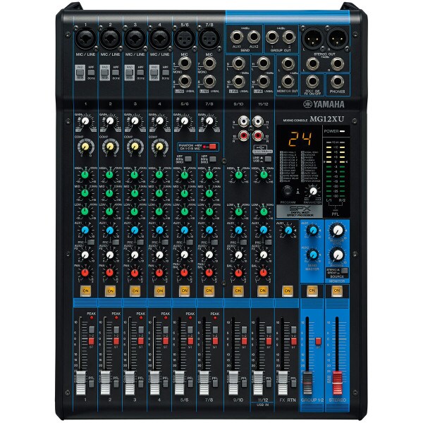 Main product image for Yamaha MG12XU 12 Channel 4-Bus USB Stereo Mixing Co 247-6035